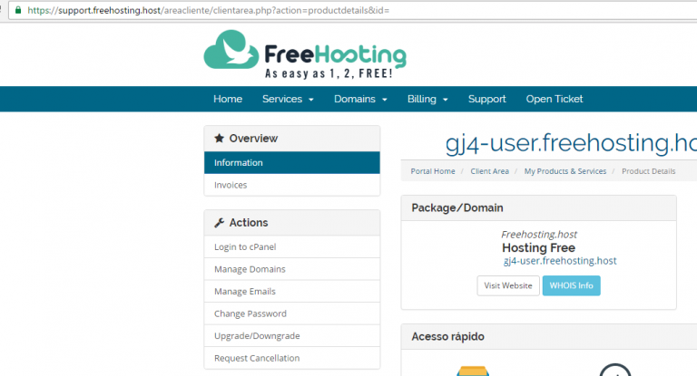 CPanel Freehosting Host Help